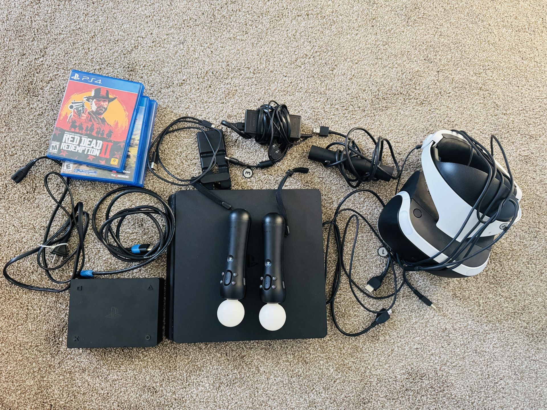 PlayStation 4 + PS VR Bundle (No Controller) | VR-Ready + Games!
