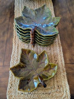 Pottery Barn Harvest Leaf Plates