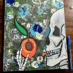 Skull And Fruit Painting
