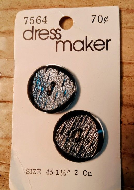 Dress Maker Extra Fancy Black Buttons