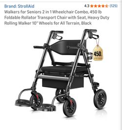 Adult wheelchair walker