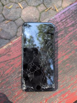 Apple iPhone with Cracked Screen