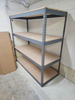 Storage Room Garage Shelves 60 in W x 24 in D Boltless Shelving Racks Stronger Than Homedepot Lowes And Costco Delivery Available