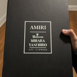 Black and white Amiri Maison Mihara Yasuhiro trainers comes with box never worn. Will negotiate prices. EUR 44 US 10.5/11