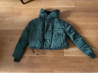 Women's Green Puffer Jacket