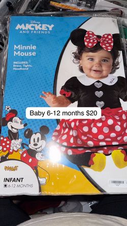 Disney Minnie Mouse Infant Costume 6-12 Months