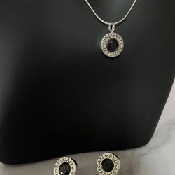 Beautiful Set Necklace & Earrings with Zirconia silver .925