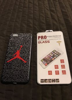 Jordan Case and screen protector for iphone 6 S plus