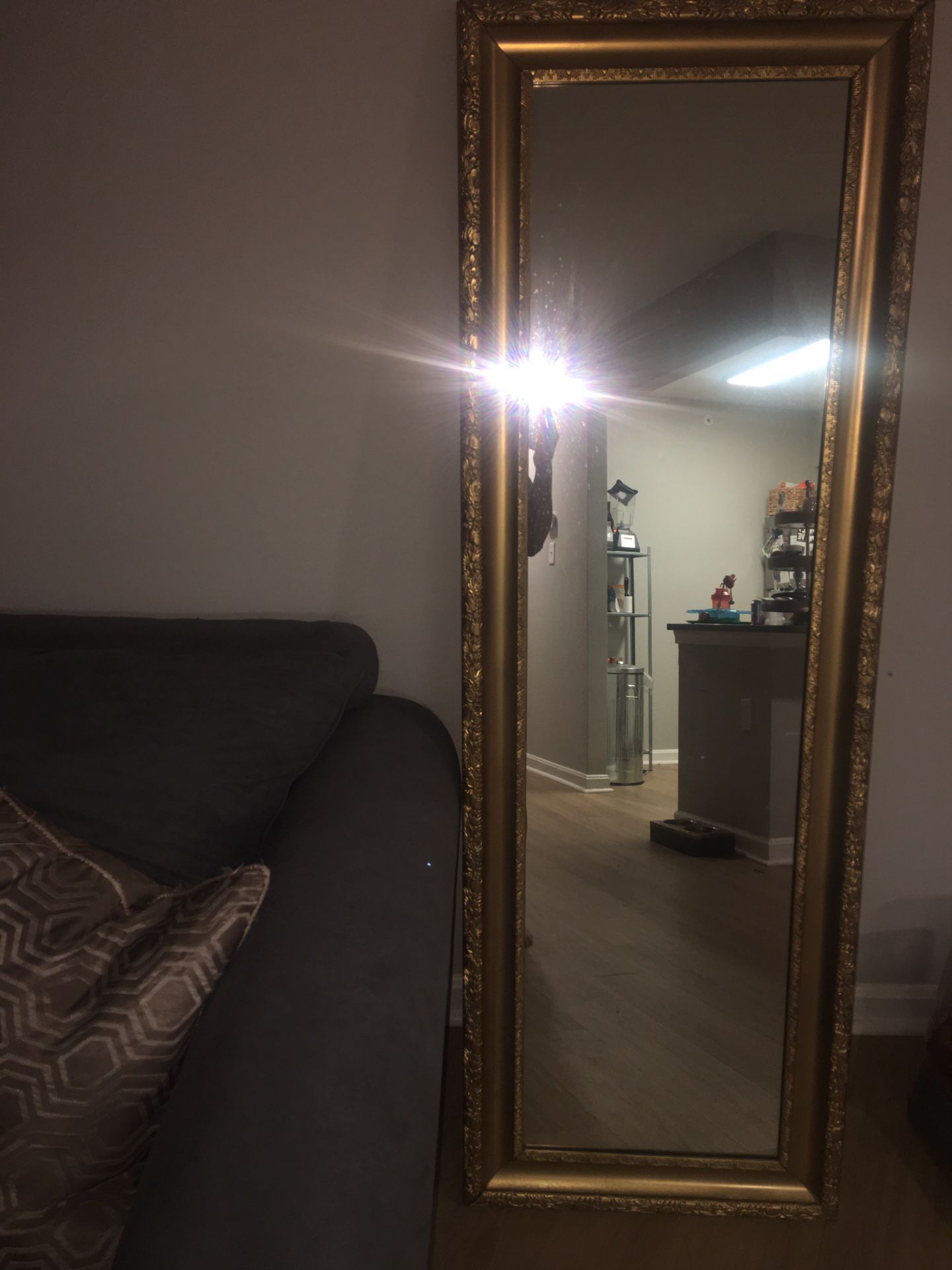 Gold full body mirror