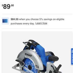 Kobalt Circular Corded Saw - Used 1 Time