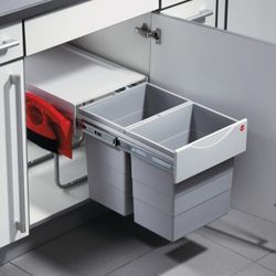 Hailo Double Waste Bin Trash Pull Out 40l