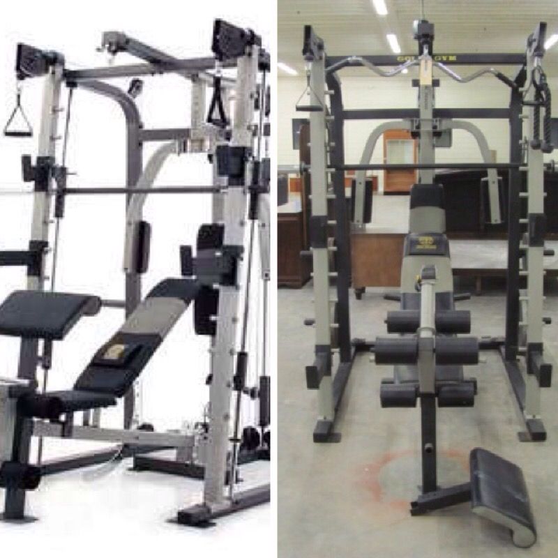Gold's Gym Smith Machine w/ Bench, Lat Pulls & Cable Crossover