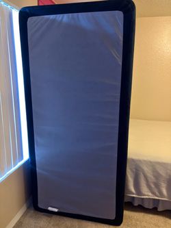 Twin Box Spring with Navy Blue Border