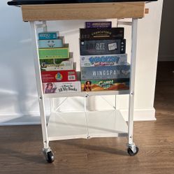 Origami Folding Kitchen Cart - White