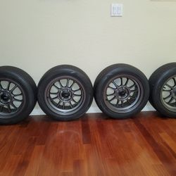 Konig Hypergram Wheels 15 X 7.5 +35mm Offset With Hankook Ventus V2 205/50R15 Tires - Like New