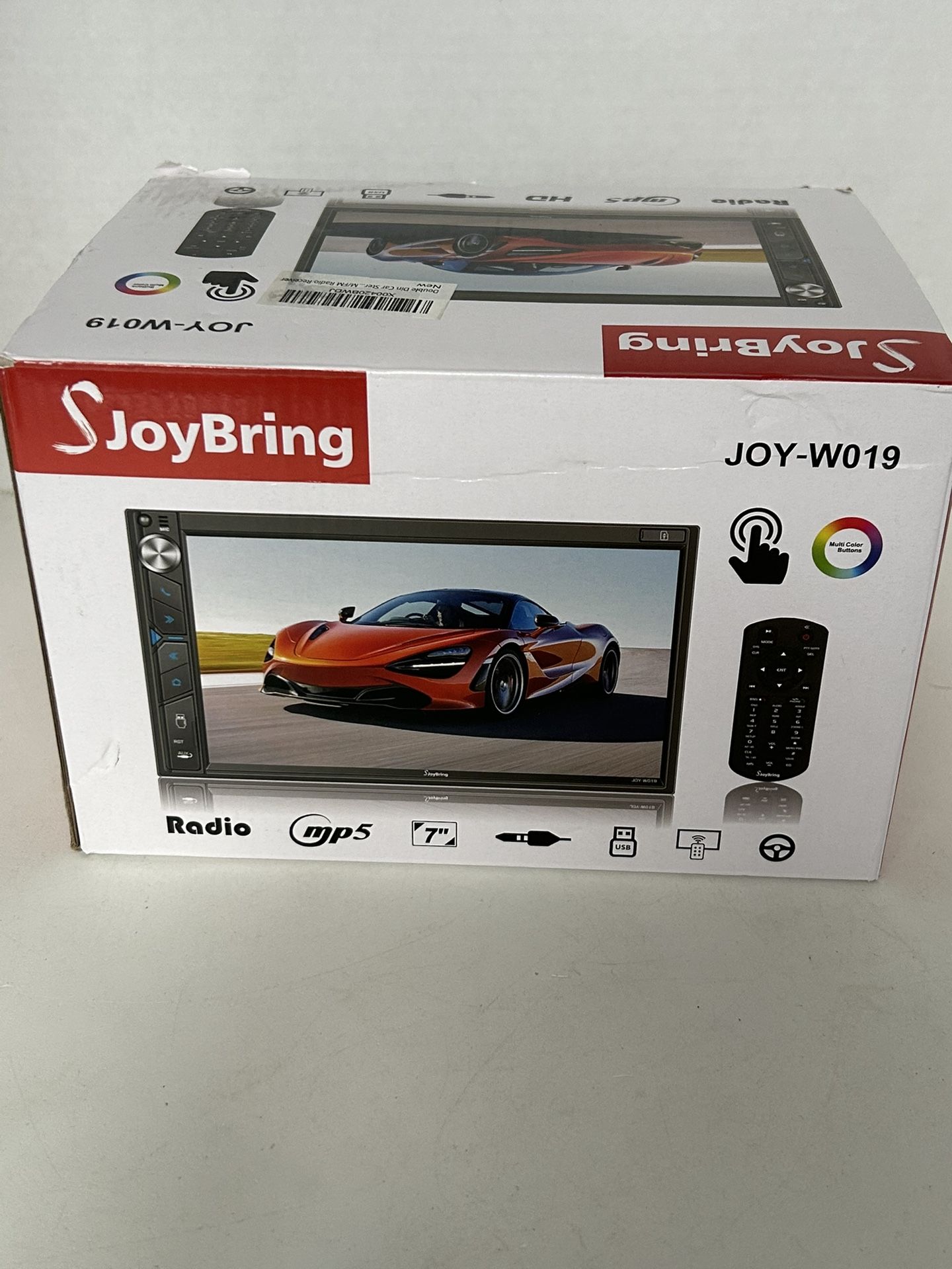 SJoyBring Upgrade Wireless Double Din Car Stereo with Apple Carplay, Android Auto, Dash Cam, Bluetooth, 4-Channel RCA, 2 Subwoofer Ports, 7" HD Capaci