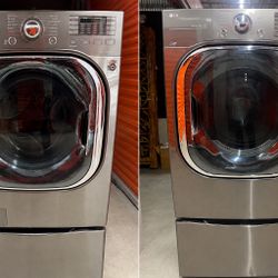 LG Front Load Washer & Dryer Set –  Large Capacity – Works Great
