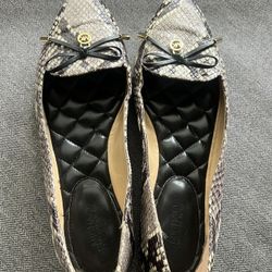 Michael Kors snakeskin print flats Sz 8