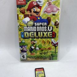 New Super Mario Bros. U Deluxe Nintendo Switch Game w/Case CIB tested Authentic