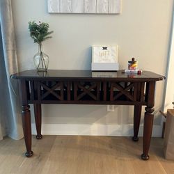 Dark Brown Console Sofa Entry Table