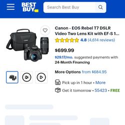 Canon EOS Rebel T7 Dslr