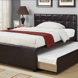 BRAND NEW FULL/TWIN TRUNDLE BED WITH MATRESS INCLUDED ALL $489