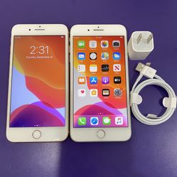 Factory unlocked apple iphone 8 plus 64 gb , store warranty $200 each 