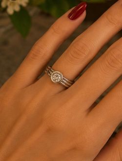 925 SS CZ Mothers Ring Size 7.5