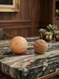 Decorative Stone Sphere Set of Two