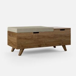 Brand New Meller Wood Upholstered Storage Beige