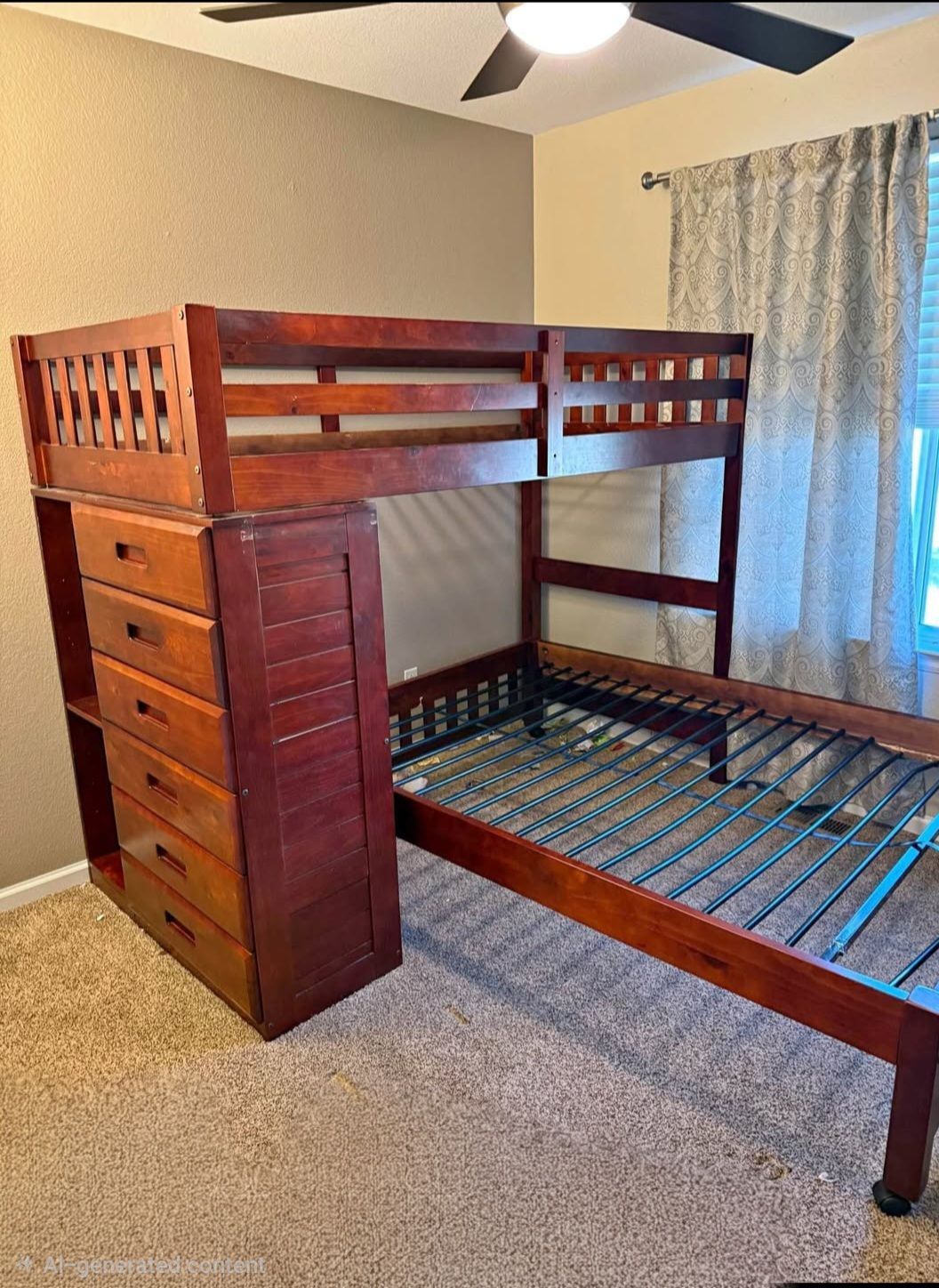 Loft Bed over Queen bed