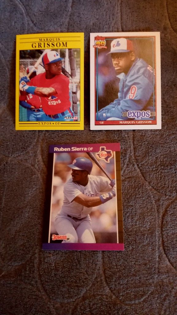 Lot Of 3 Vintage 1988/1991 Baseball Trading Cards 3pc
