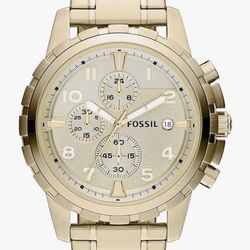 Fossil Dean Men's Dress Watch with Chronograph Display and Stainless Steel Bracelet Band