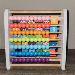 J'ADORE Learning Toy with Wooden Counting Beads and Alphabet & Animal Blocks
