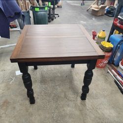 Vintage Square Oak Table W/ Leafs