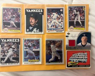 New York Yankees Baseball Card Lot of 9