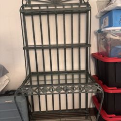 Bar Glass shelf 4 Level metal Frame