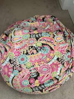Pottery barn teen Bean Bag Chair (has name Paige engraved)