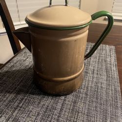 Vintage Enamel Coffee Tea Pot 