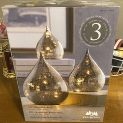 GLASS RAINDROP LED LIGHT DECOR