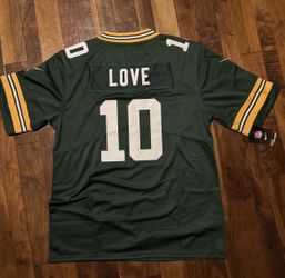 Green Bay Packers Jordan Love 10 green jersey fully stitched