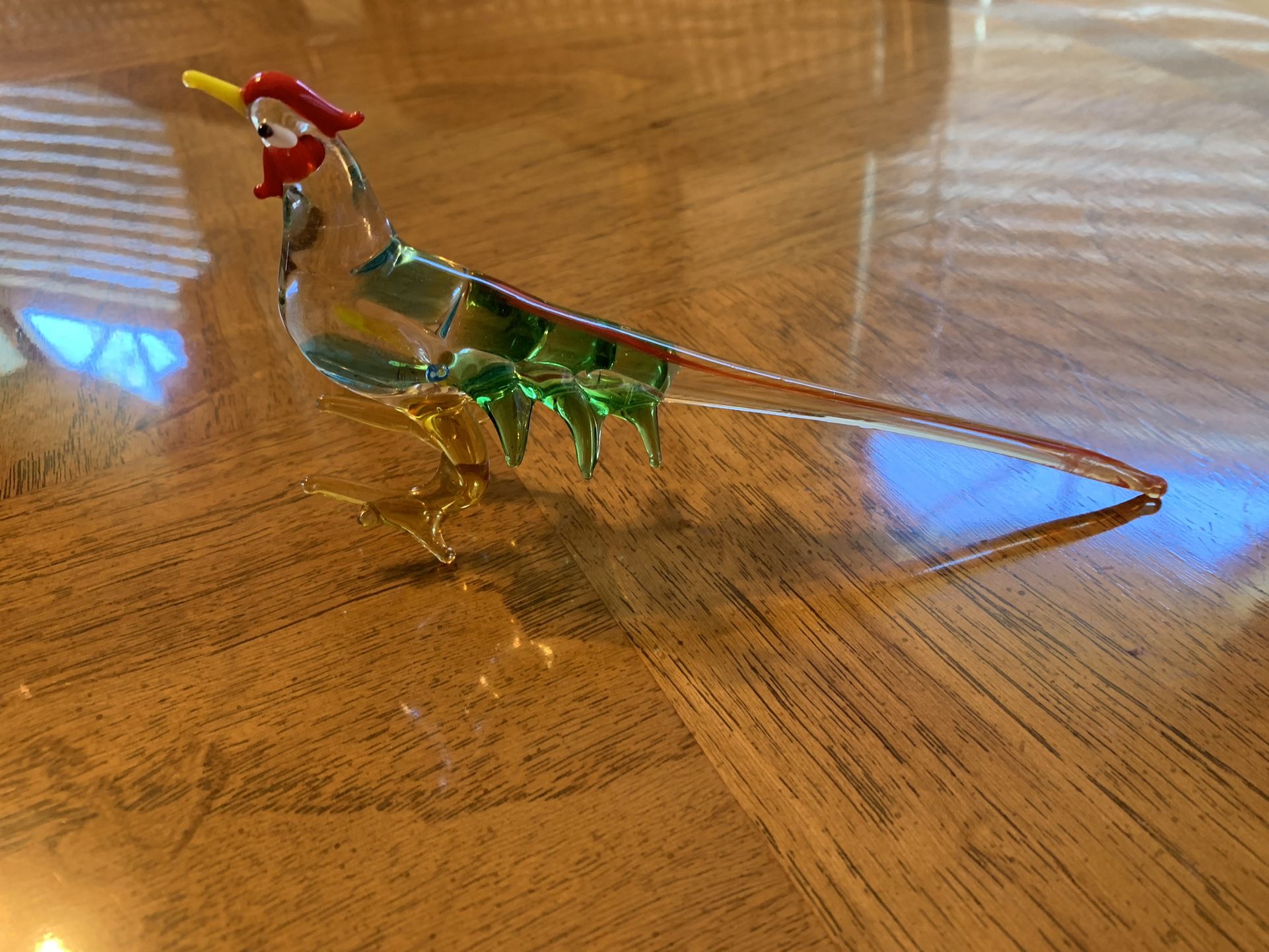 Handblown Colorful Rooster