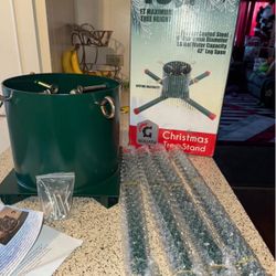 christmas tree stand from the GOLIATH brand  Base para árbol de navidad de marca GOLIATH