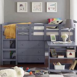 Bunk Bed Loft Bed With Bookshelves Chest Of Drawers And Desk