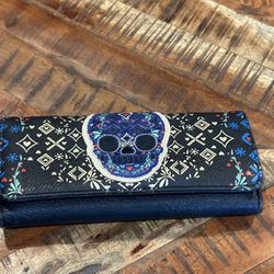 Loungefly Day of the Dead Faux Leather Trifold Womens Wallet