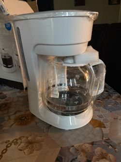 White Drip Coffee Maker 12-Cup