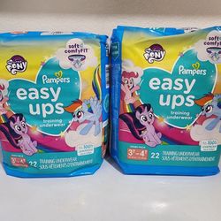 $13 for both.  Pampers Easy Ups Size 3T-4T. Please, READ DESCRIPTION. Hablo español.