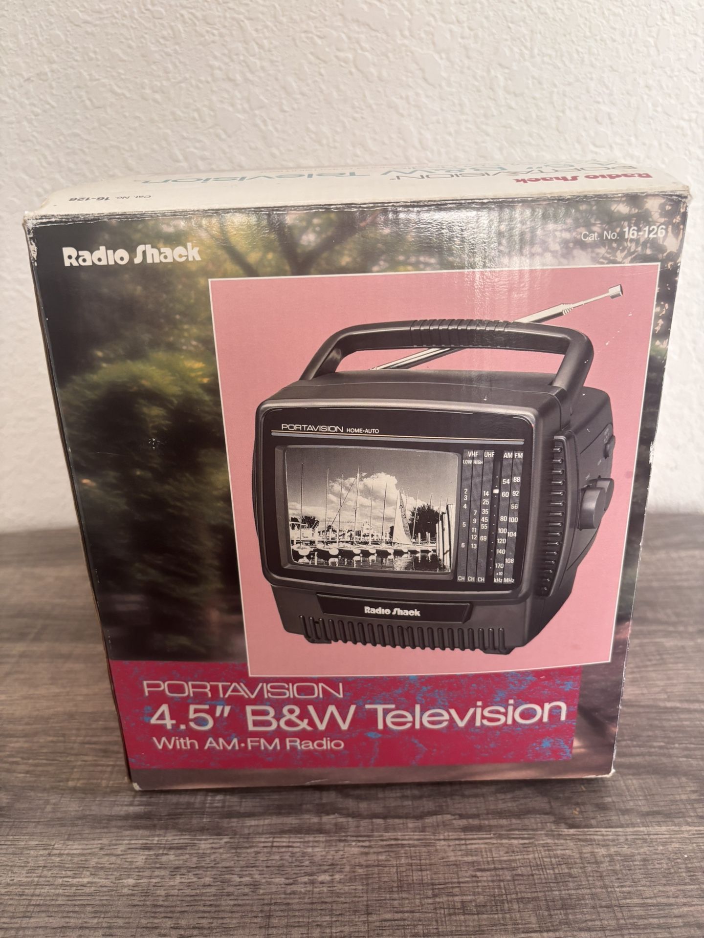 New Radio Shack Portavision TV 4.5” w/ AM FM Radio - Vintage