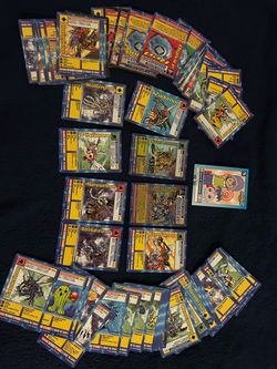 Vintage 1999 Digimon Trading Card Lot – 50+ Cards Bandai Upper Deck