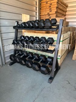 NEW - DUMBBELLS 5-50 + RACK